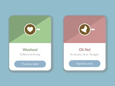 Daily UI Challenge - Day 11 011 daily ui dailyui 011 design error error message flat illustration success success message ui ux