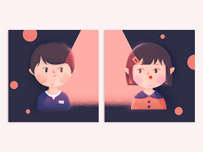 Lover's face illustration