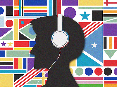 Global Music Collaboration collaboration headphone international listening music person shapes shilouette