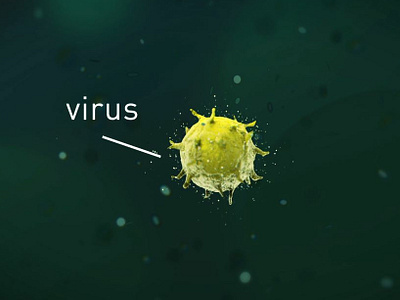 Virus 3d animation c4d coronarender francetv medical science virus