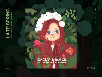 Spring career design illustration spring 夏天 春天