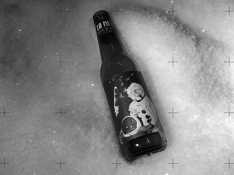 Outer Space. Beer Label Design astronaut beer beer branding bottle craft craft beer label package packaging space