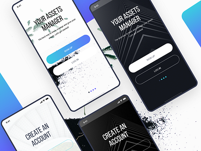 Sign up Login adobexd app design mobile app typography ux web