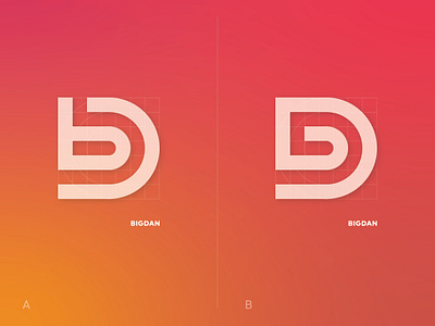 Personal logo concept for 'BigDan' design lettermark logo logoconcept minimal monogram