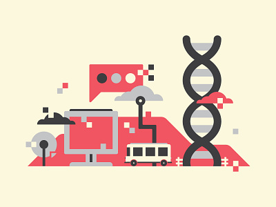 Dissertation Illustration - Glitch 2d app badge branding design editorial flat design game graphic graphic design icon icons illustration illustrator logo poster ux vector web website