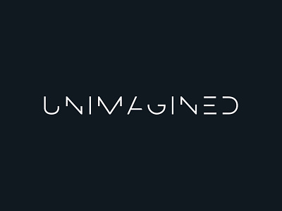 Unimagined – logo architechture clean fine lines logo logo design logotype simple sliced wordmark