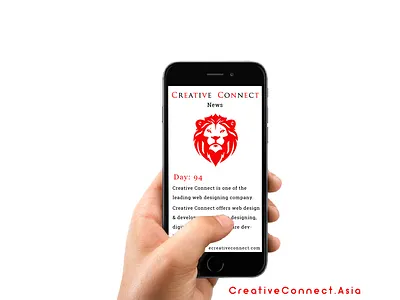 Daily UI - 94 094 animation branding color connect creative creative connect dailyui design illustration logo news news feed red typography ui ux vector web website