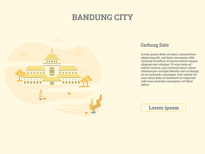 Gedung Sate - Bandung City art bandung branding building character design fashion flat flat design gradient graphic icon illustration modern pattern symbol typography ui ux vector