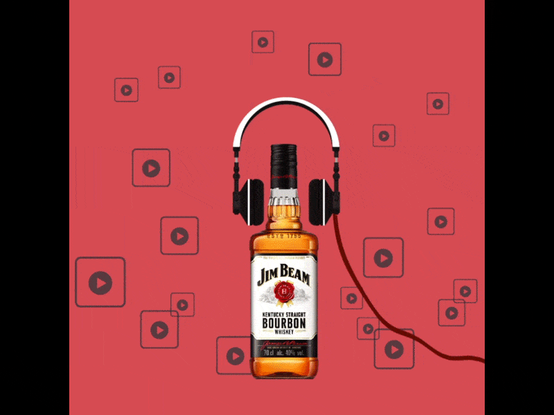 Jim Beam GIF promotional animation animation brand branding clean design flat gif icon illustration interaction design minimal simple typography vector web