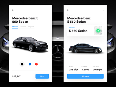 Mercedes Benz app concept car design app mobile app ui art