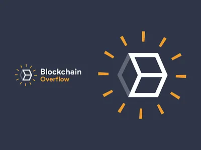 Blockchain Overflow Logo abstract blockchain branding clean creative design graphic design icon logo overflow
