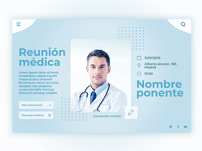 Template medical meeting design laboratory medical meeting template ui