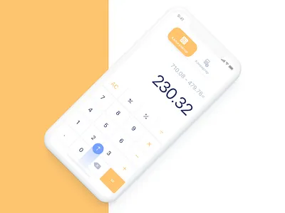 Calculator app branding design devices interface ios sketch typography ui ux