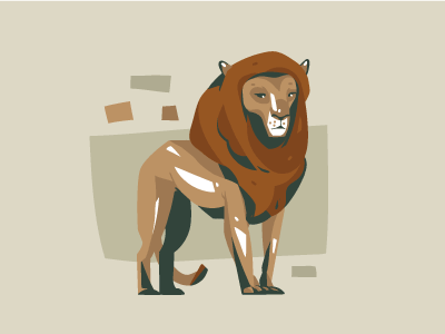 Lion 2 abstract animal animal art art cartoon character design digital digital art illustration lion safari simple design tropical vector