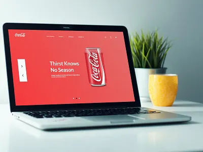 Coca-Cola landing page branding cocacola design macbook ux ui
