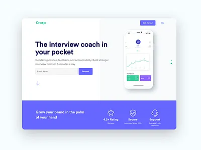 Landing page template landing page mobiel app ui art ui template web deisgn