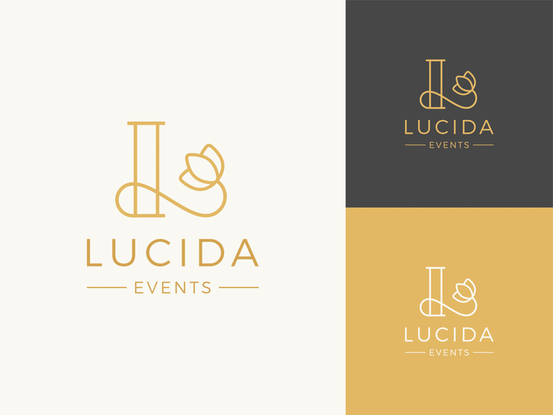 Lucida Events Logo / 01 animation art branding concept design digital elegance event event branding illustration letter l logo logo animation luxury minimalism outline logo softness stylize vector yellow