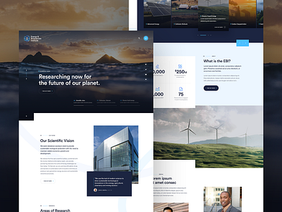 Landing page concept energy home homepage landing page navigation ui university ux website