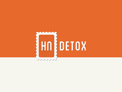 Hacker News Detox app design flat hacker news hackernews logo newsletter simple