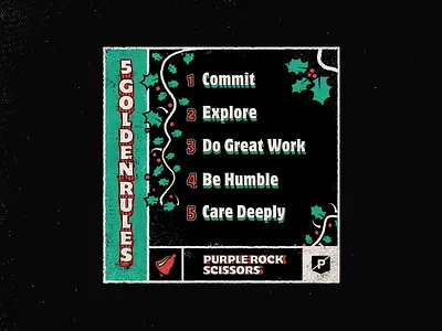 5 Golden Rules Credo - Agency Credo agency credo illustration type typogaphy vines winter