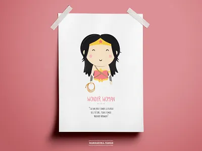 Wonder Woman Illustration character character design comics dc dccomics graphicdesign illustration illustration challenge justice league kids mujermaravilla poster print superhero woderwoman