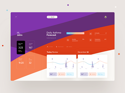 Health Tracker Statistics Dashboard block charts color cuberto dashboard design graphics health medicine search statistics tracker ui ux