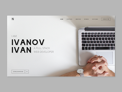 Template for a personal website design interface personal portfolio resume ui ux web website