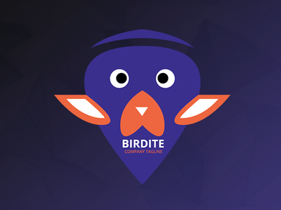 Birdite - Bird Head Logo Template bird icon logo bird logo bird logo png bird logo vector birds logo blue blue and white design designs eagle logo free app free logo logo logo 3d logo design logo templates orange psd ui web