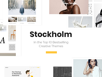 Stockholm agency artist branding creative creative agency designer landing page layout minimal design multipurpose photography portfolio responsive template theme ui ux webdesign website mockup wordpress