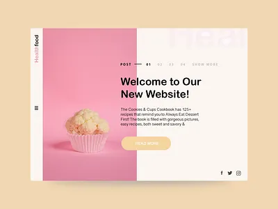 Healthfood design ui ux vector web