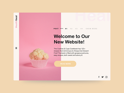 Healthfood design ui ux vector web