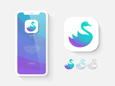 Duck Icon app app icon app logo app mockup duck duck icon flat gradient icon icons illustration illustrator logo logos modern ui ui design ux ux design vector