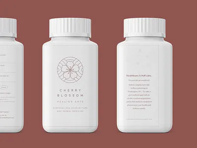 Herb Bottles Cherry #WIP bottles herbal medicine herbs holistic logo medicine minimalism packaging packaging design