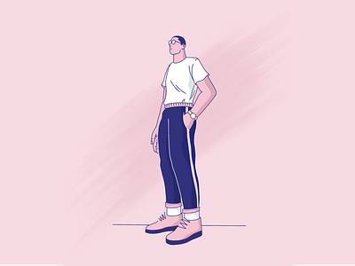 Hey, I'm cool dude! animation character character design characterdesign cool design dude illustration ipad ipadpro isaac claramunt isaacclaramunt man motion photoshop procreate swag swager swagger