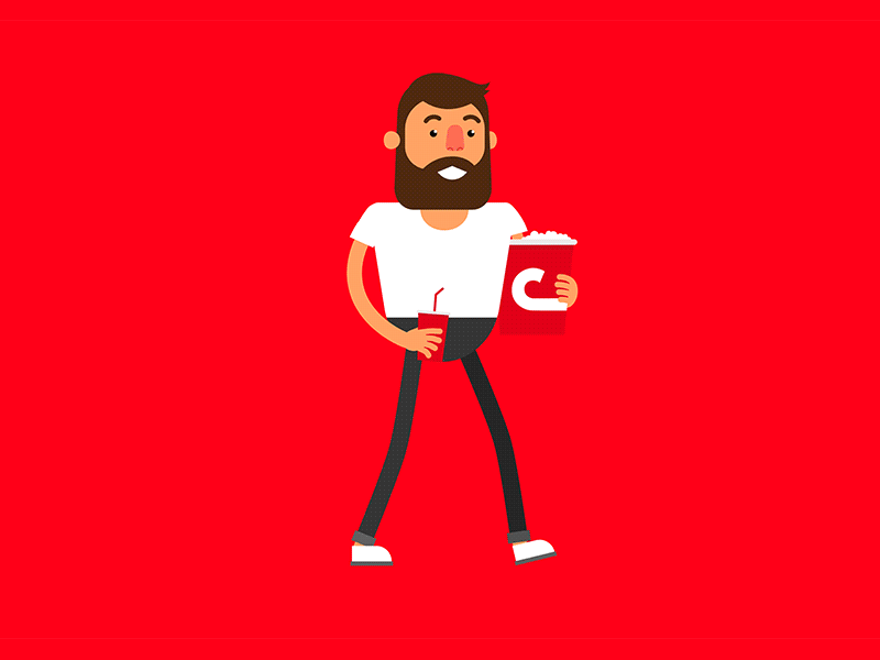 Movie Theater App - Animation #1 adobe after art cartoon cute digital fun gif illustration vector