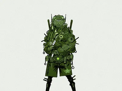 Cyber rainger character design cyber punk cyber vibe digital art illustration photoshop scifi tuanmulo