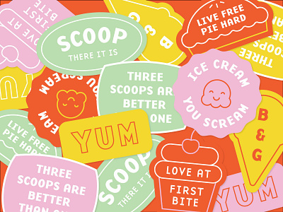 Ice Cream and Pastry Shop Stickers cake cupcake dessert ice cream pie sticker