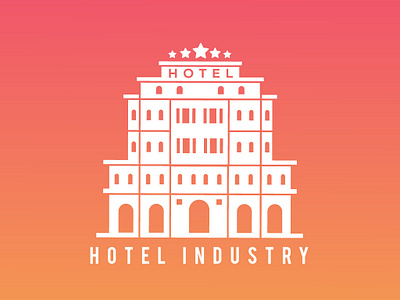 Hotel Industry app app icon art building colorful design dribbble flat gradient hotel icon icons illustration industry logo mark travel ui ux vector