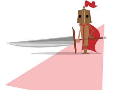RedKnight cartoon characer character concept knight sword