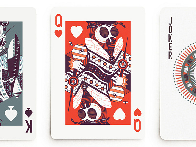 Queen Bee bee cards design illustration playing cards queen queen bee queen of hearts