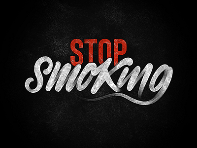 Stop smoking brushlettering design hand draw illustration ipadlettering lettering letters procreate script type typedesign typography