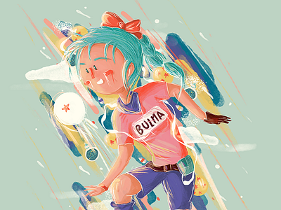 Bulma Fan Art art bulma capsule cartoon character design dibujo digital art dragon ball drawing fan art goku illustration ilustracion