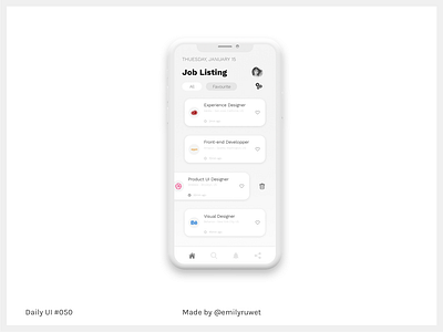 Dailyui 50 adobe photoshop dailyui iphonex job listing mock up sketch app uidesign uxdesign