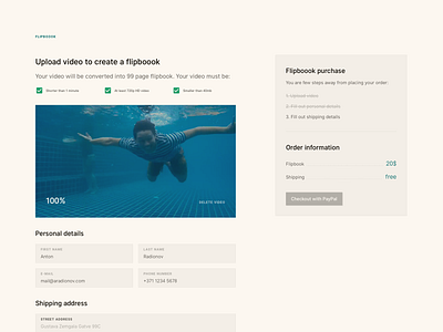 Flpbk — Checkout form checkout desktop form page purchase upload web