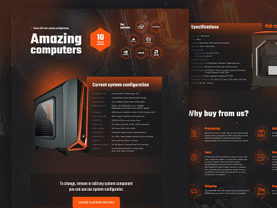 Amazing computers black computer darko design illustration shop store tech design ui ux web design