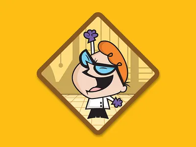 Mad Scientist Merit Badge craft dexter illustration mad scientist merit badge sticker