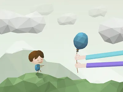 Parents giving balloon to make their kid happy balloon care child divorce father giving illustration love mother parents polygon