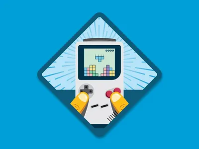Tetris Master Merit Badge illustration leadership merit badge sticker tetris tetris master