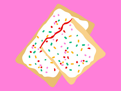 Strawberry Poptarts apartment therapy colorful cute editorial food illustration pink poptart spot sprinkles strawberry
