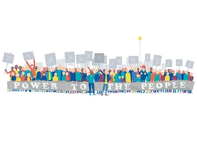 Power to the People doodle illustration procreate protest